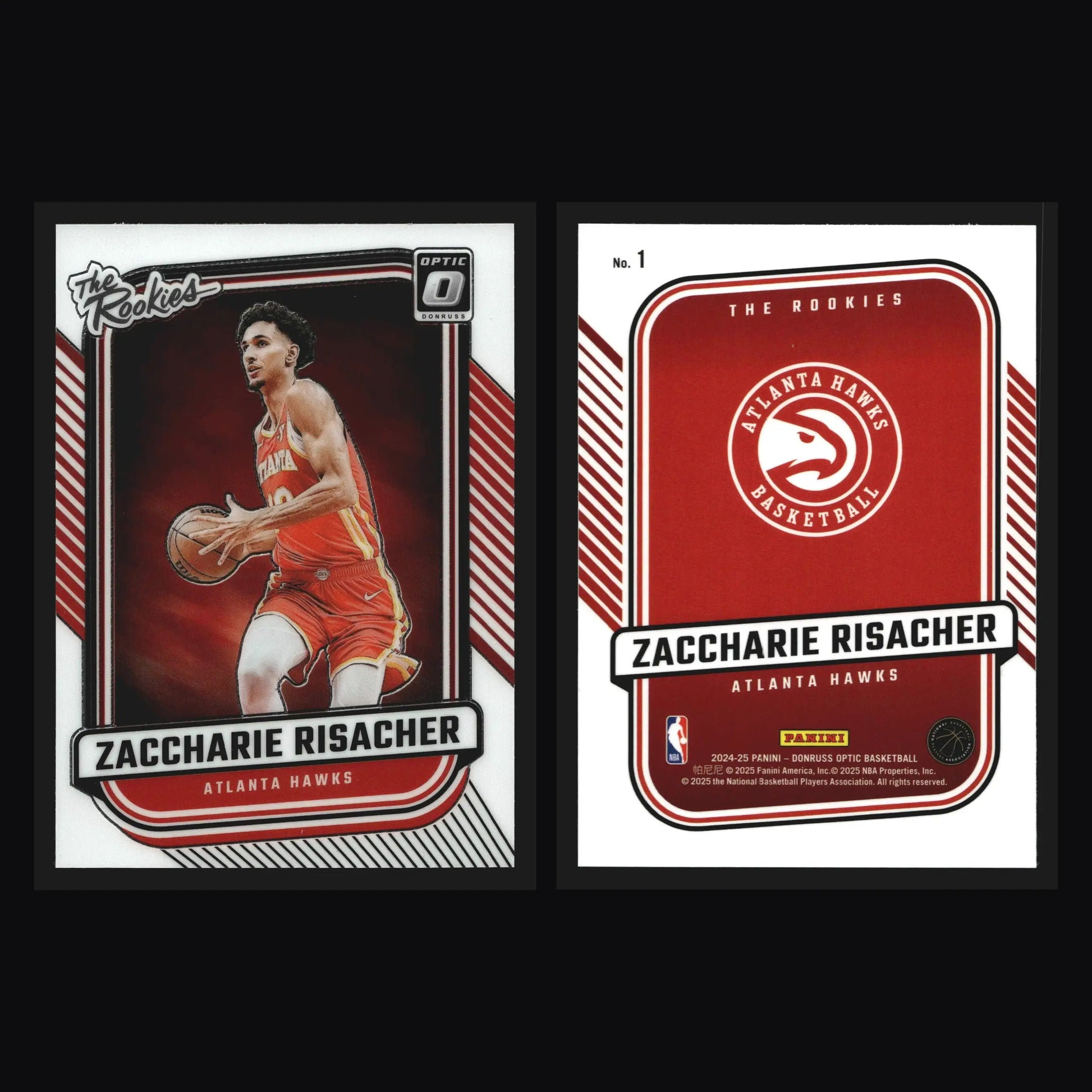 2024-25 Donruss Optic The Rookies #1 Zaccharie Risacher Atlanta Hawks RC