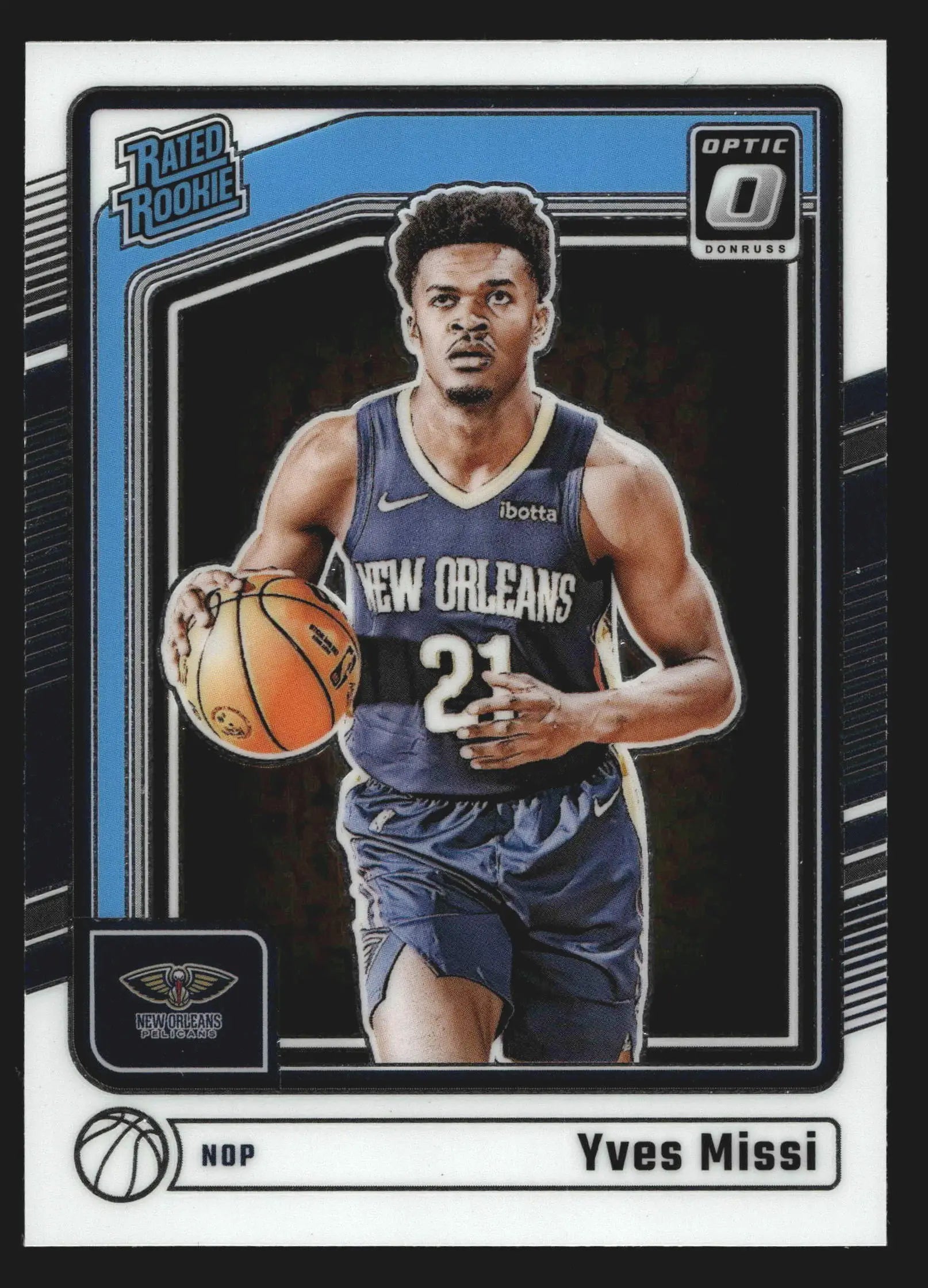 2024-25 Donruss Optic Yves Missi #265 Rated Rookie RC New Orleans Pelicans