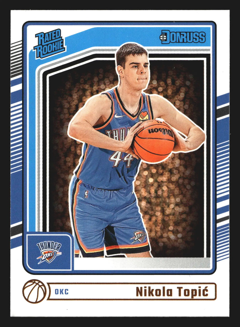 2024-25 Donruss Rated Rookie Nikola Topic #208 Thunder RC - Basketball Card Single