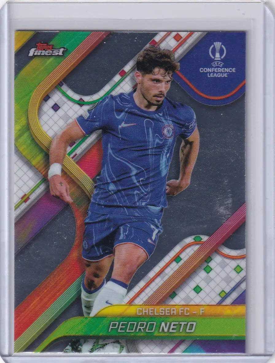 Pedro Neto soccer card from 2024-25 Finest #39 Chelsea FC collection