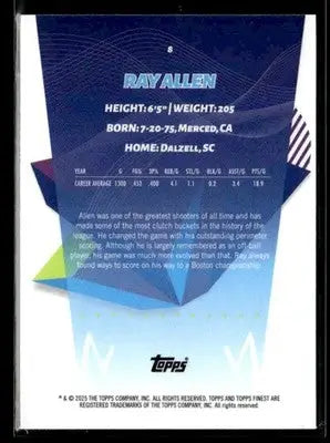 2024-25 Finest #8 Ray Allen X-Fractor Boston Celtics - Basketball Card Single