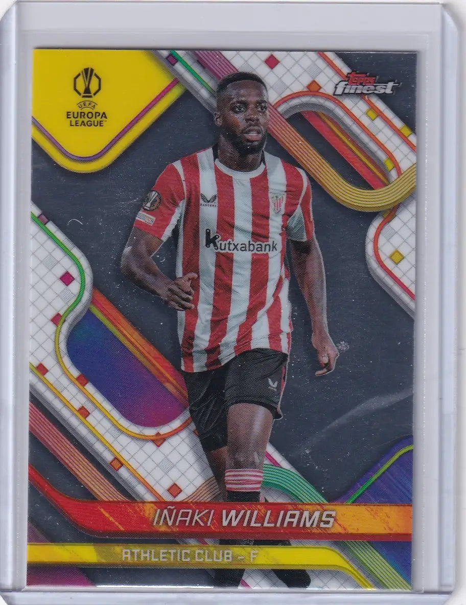 2024-25 Finest Iñaki Williams soccer card featuring Athletic Club player
