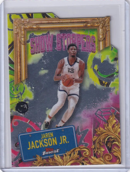 Basketball showstoppers trading card featuring Jaren Jackson Jr. from Finest Basketball Showstoppers