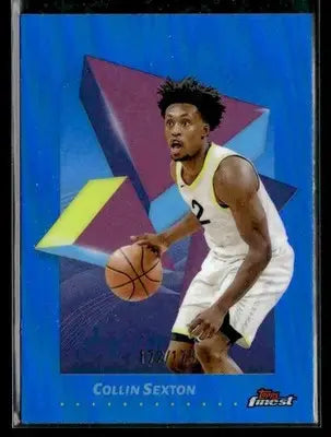 2024-25 Finest Collin Sexton #93 Blue Refractor SN #/175 Utah Jazz - Basketball Card Single