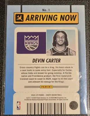2024-25 Hoops #1 Devin Carter Arriving Now - Basketball Card Single