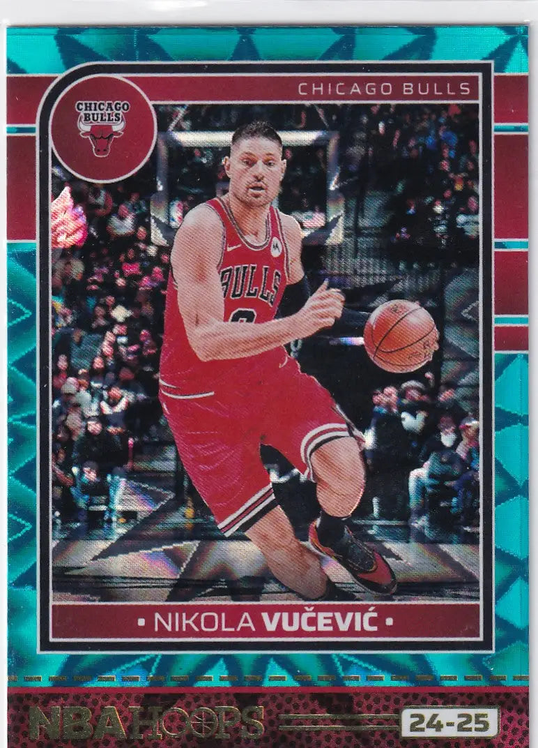 2024-25 HOOPS #119 NIKOLA VUCEVIC TEAL EXPLOSION- CHICAGO BULLS - Basketball Card Single