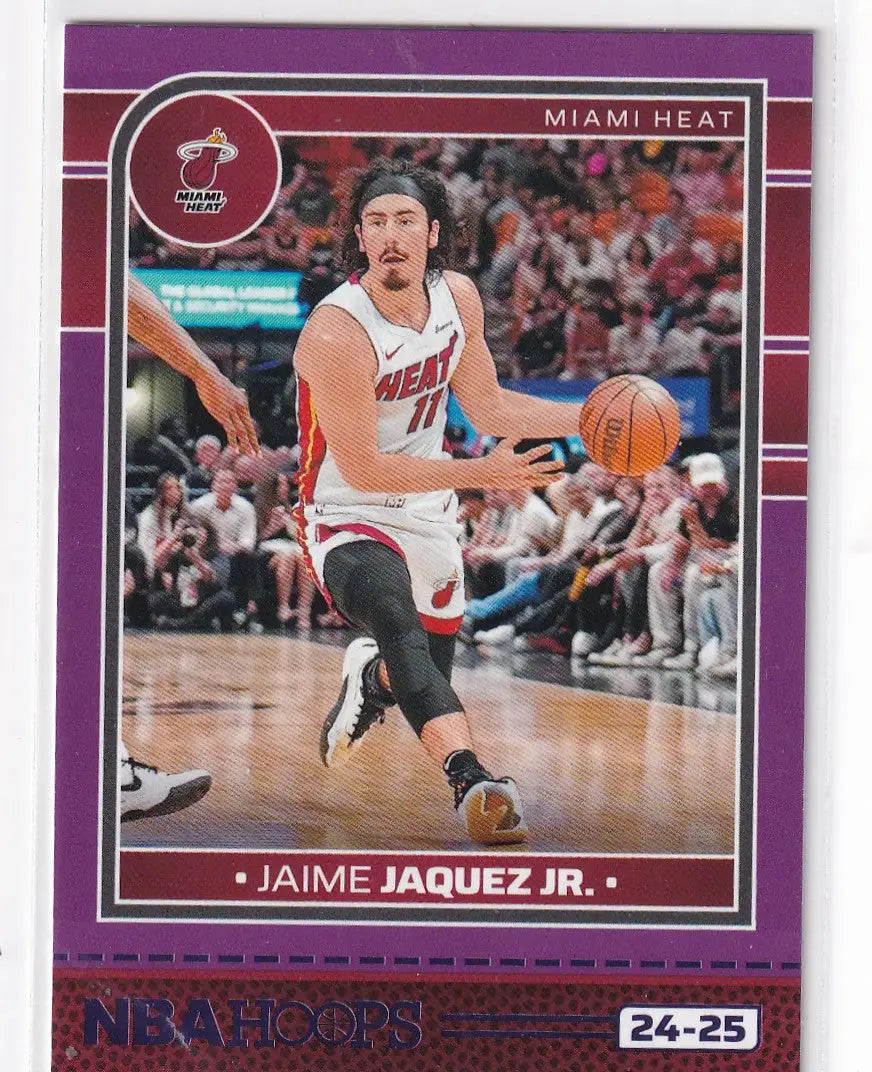 2024-25 HOOPS #128 JAMIE JAQUEZ JR PURPLE- MIAMI HEAT - Basketball Card Single