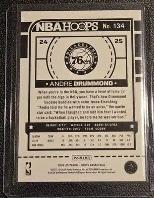 2024-25 Hoops #134 Andre Drummond Blue - Basketball Card Single