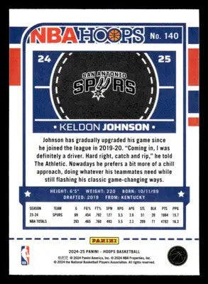 2024-25 Hoops #140 Keldon Johnson Premium - Basketball Card Single