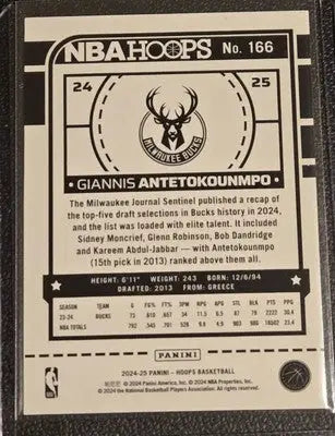 2024-25 Hoops #166 Giannis Antetokounmpo Purple - Basketball Card Single