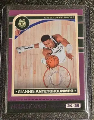2024-25 Hoops #166 Giannis Antetokounmpo Purple - Basketball Card Single