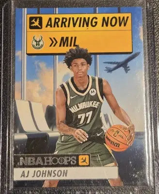 2024-25 Hoops #19 AJ Johnson Arriving Now - Basketball Card Single