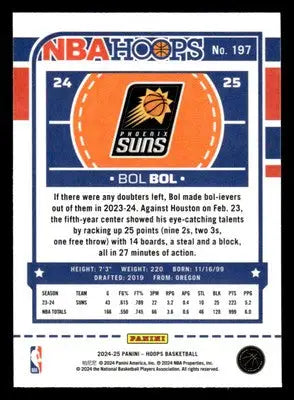 2024-25 Hoops #197 Bol Bol Premium - Basketball Card Single