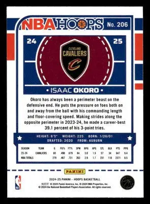 2024-25 Hoops #206 Isaac Okoro Premium Cleveland Cavaliers - Basketball Card Single