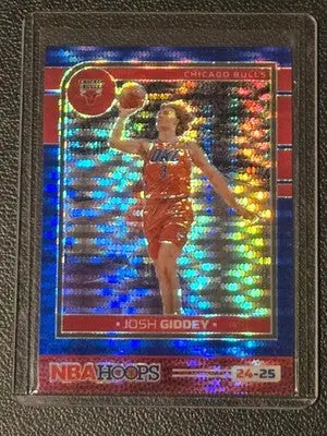 2024-25 Hoops #217 Josh Giddey Premium Prizms Pulsar Blue #/99