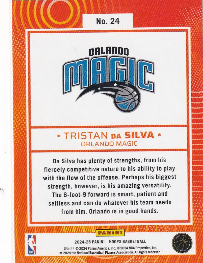 2024-25 HOOPS #24 TRISTIAN DA SILVA WE GOT NEXT- ORLANDO MAGIC