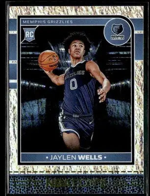2024-25 Hoops #269 Jaylen Wells Texture RC Memphis Grizzlies