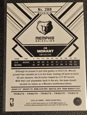 2024-25 Hoops #288 Ja Morant - Basketball Card Single