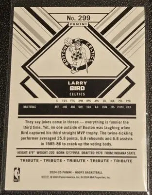2024-25 Hoops #299 Larry Bird - Basketball Card Single