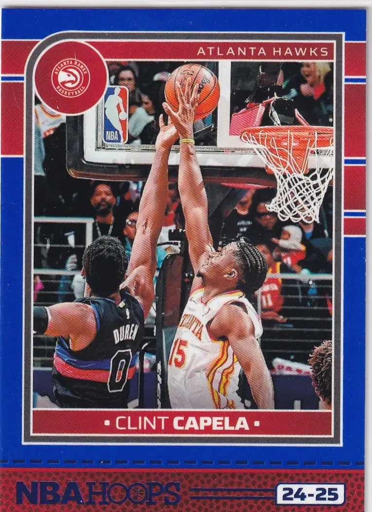 2024-25 HOOPS #40 CLINT CAPELA BLUE- ATLANTA HAWKS - Basketball Card Single