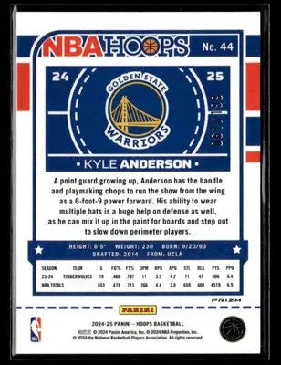 2024-25 Hoops #44 Kyle Anderson Premium Prizms Orange #/199 - Basketball Card Single