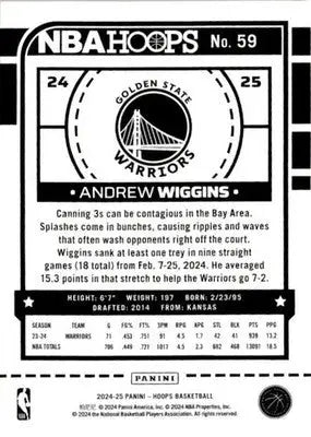 2024-25 Hoops #59 Andrew Wiggins - Basketball Card Single