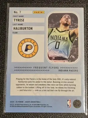 2024-25 Hoops #7 Tyrese Haliburton Frequent Flyers - Basketball Card Single