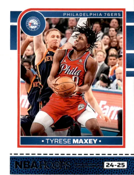 2024-25 Hoops #84 Tyrese Maxey - Basketball Card Single