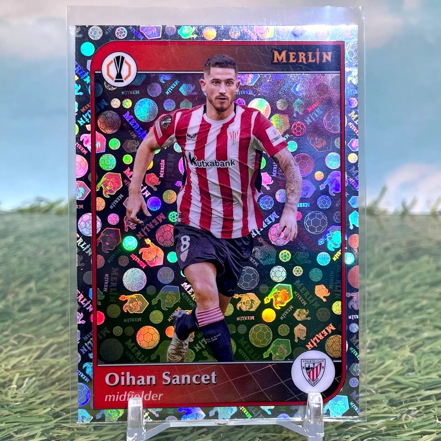 2024-25 Merlin UEFA Club Competitions #110 Oihan Sancet Vintage Merlin Refractor - Soccer Card Single