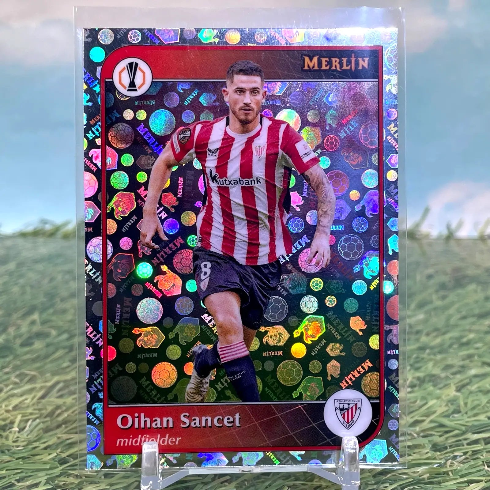2024-25 Merlin UEFA Club Competitions #110 Oihan Sancet Vintage Merlin Refractor - Soccer Card Single