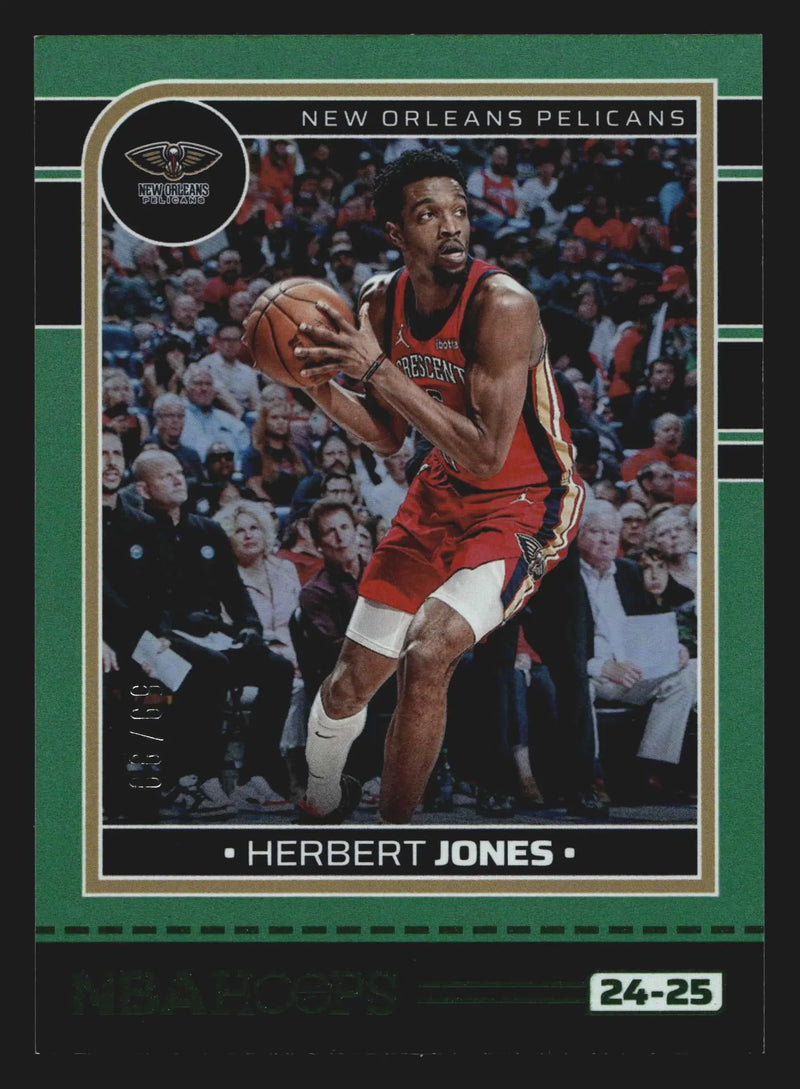 2024-25 NBA Hoops Herbert Jones #14 Green /99 New Orleans Pelicans