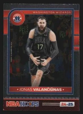 2024-25 NBA Hoops Jonas Valanciunas #229 Premium Stock Wizards - Basketball Card Single