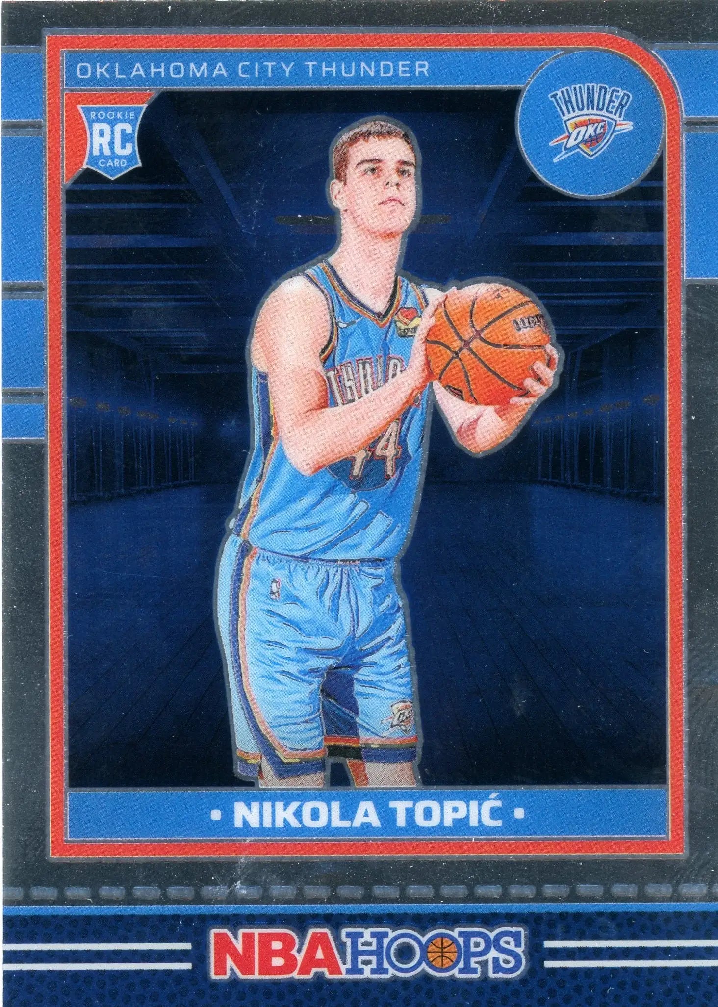 2024-25 NBA Hoops Nikola Topic #242 Premium Stock Thunder RC - Basketball Card Single