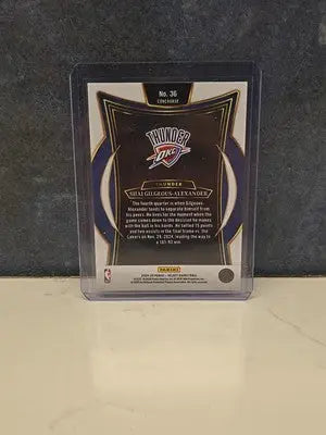 2024-25 NBA Select Basketball #36 Shai Gilgeous Alexander Blue Concourse - Basketball Card Single
