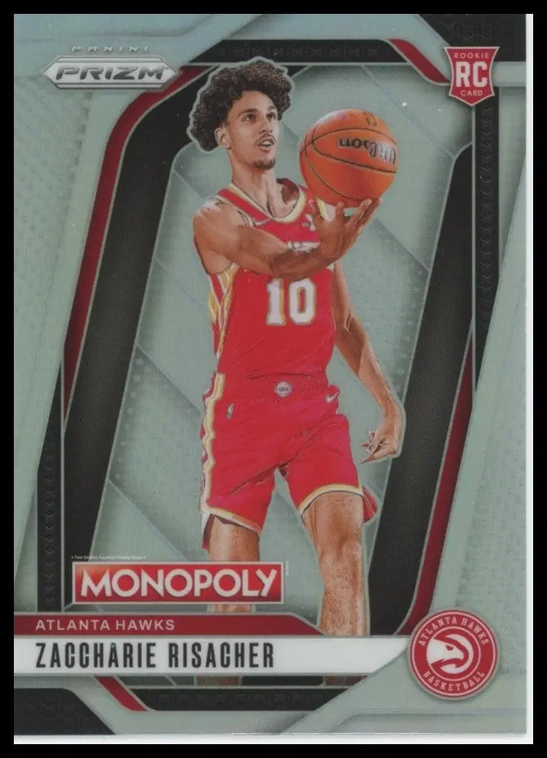 2024-25 Panin Prizm Monopoly Silver Zaccharie Risacher Rookie #27 Atlanta Hawks - Basketball Card Single