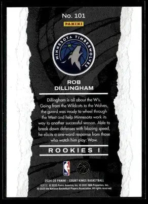 2024-25 Panini Court Kings #101 Rob Dillingham - Basketball Card Single