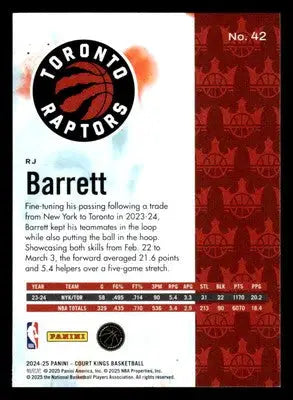 2024-25 Panini Court Kings #42 RJ Barrett - Basketball Card Single