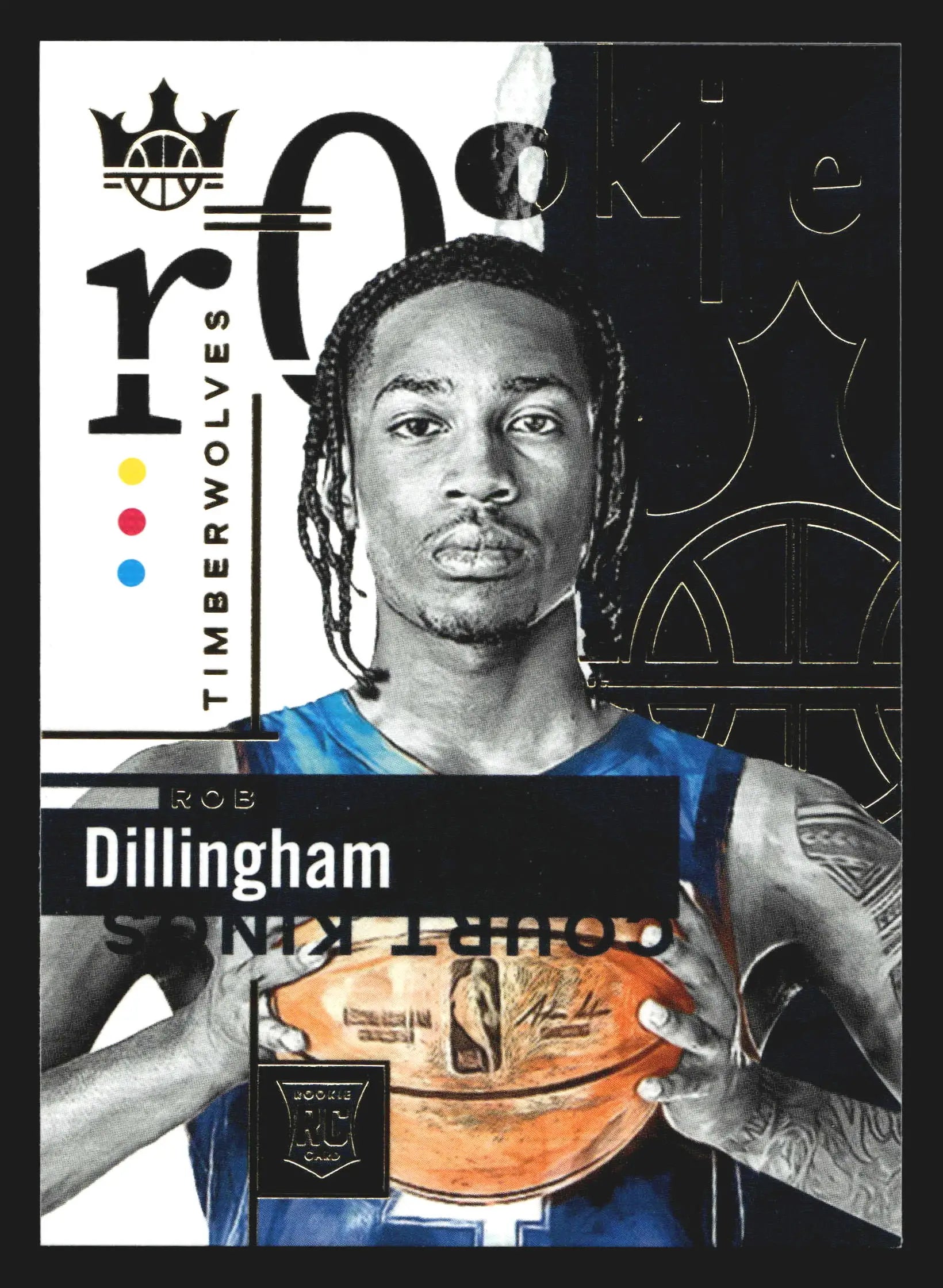 2024-25 Panini Court Kings Rob Dillingham #101 Rookies I RC Wolves - Basketball Card Single