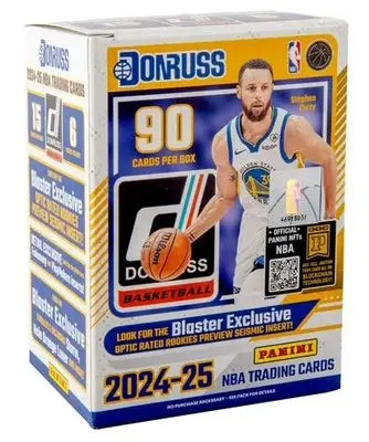 Sealed 2024-25 Panini Donruss Basketball Trading Cards Blaster Box with Stephen Curry front