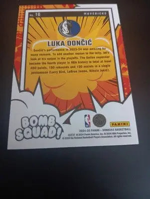 2024-25 Panini Donruss - Bomb Squad Luka Dončić #16. Dallas Mavericks. NRMT+ - Basketball Card Single