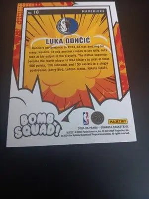 2024-25 Panini Donruss - Bomb Squad Luka Dončić #16. Dallas Mavericks. NRMT+ - Basketball Card Single