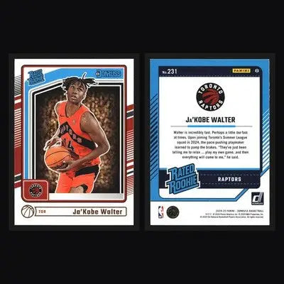 2024-25 Panini Donruss Ja’Kobe Walter #231 Rated Rookie RC Toronto Raptors - Basketball Card Single