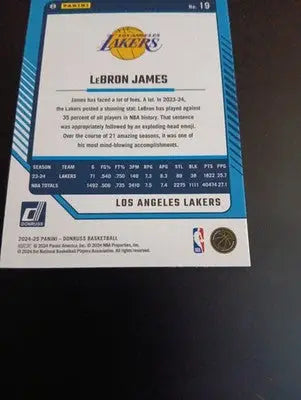 2024-25 Panini Donruss - LeBron James #19. L.A. Lakers. NRMT+ - Basketball Card Single