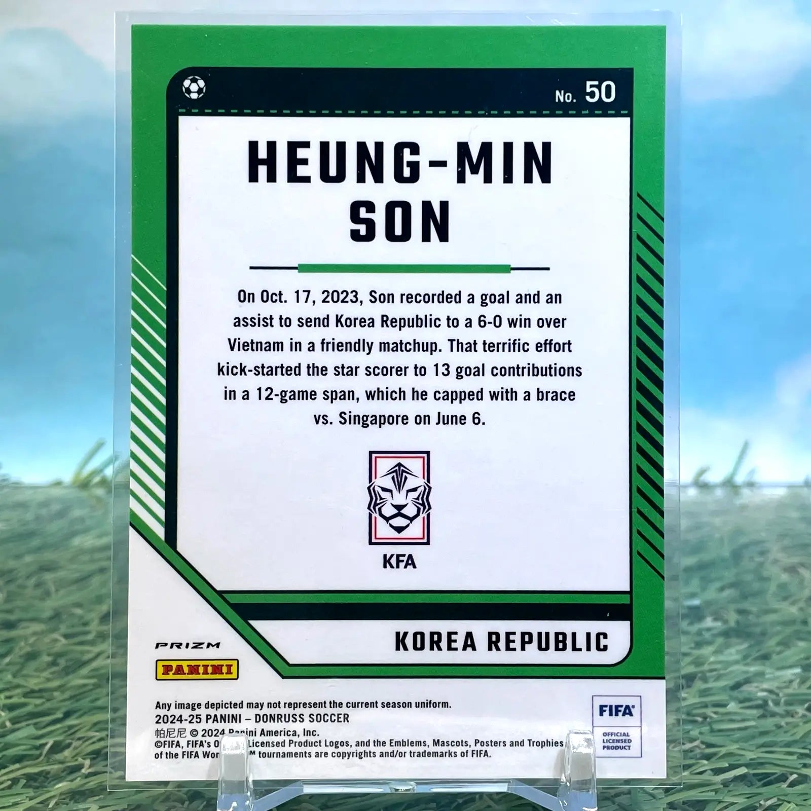 2024-25 Panini Donruss Optic #50 Heung-Min Son Optic Ice Korea - Soccer Card Single