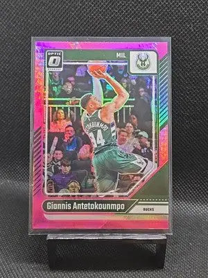 2024-25 Panini Donruss Optic - Giannis Antetokounmpo #176 Pink Hyper Prizm - Basketball Card Single