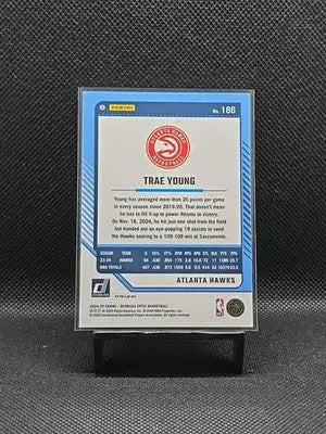 2024-25 Panini Donruss Optic - Green Seismic Prizm #186 Trae Young - Basketball Card Single