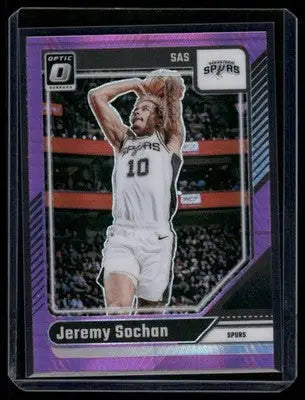 2024-25 Panini Donruss Optic Jeremy Sochan #196 Pink Basketball - Basketball Card Single