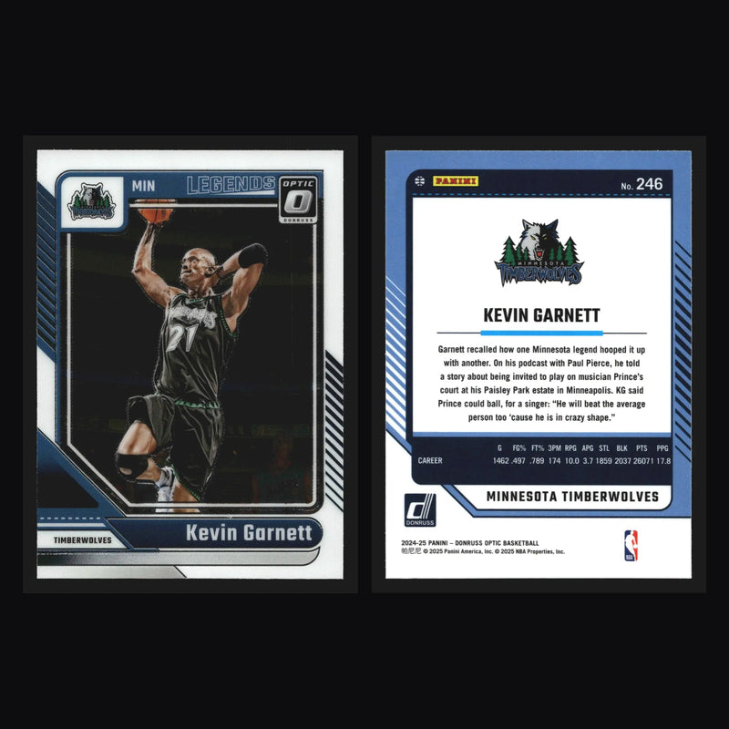2024-25 Panini Donruss Optic Kevin Garnett #246 Legends Wolves HOF - Basketball Card Single