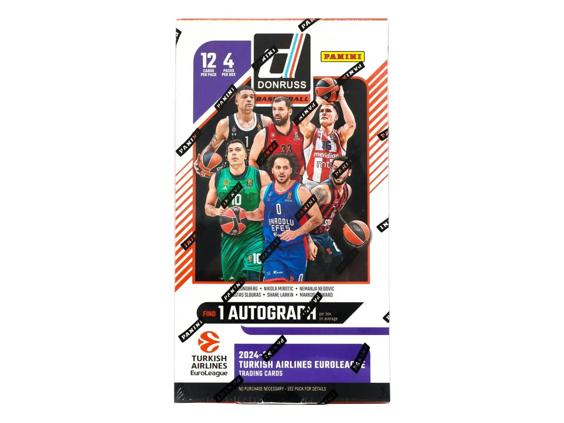 2024-25 Panini Donruss EuroLeague Basketball Hobby Box with purple laser design