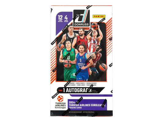 2024-25 Panini Donruss EuroLeague Basketball Hobby Box with purple laser design